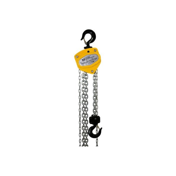 Oz Lifting Products OZ Lifting Manual Chain Hoist w/ Overload Protection, 1-1/2 Ton Capacity 15' Lift OZ015-15CHOP - main
